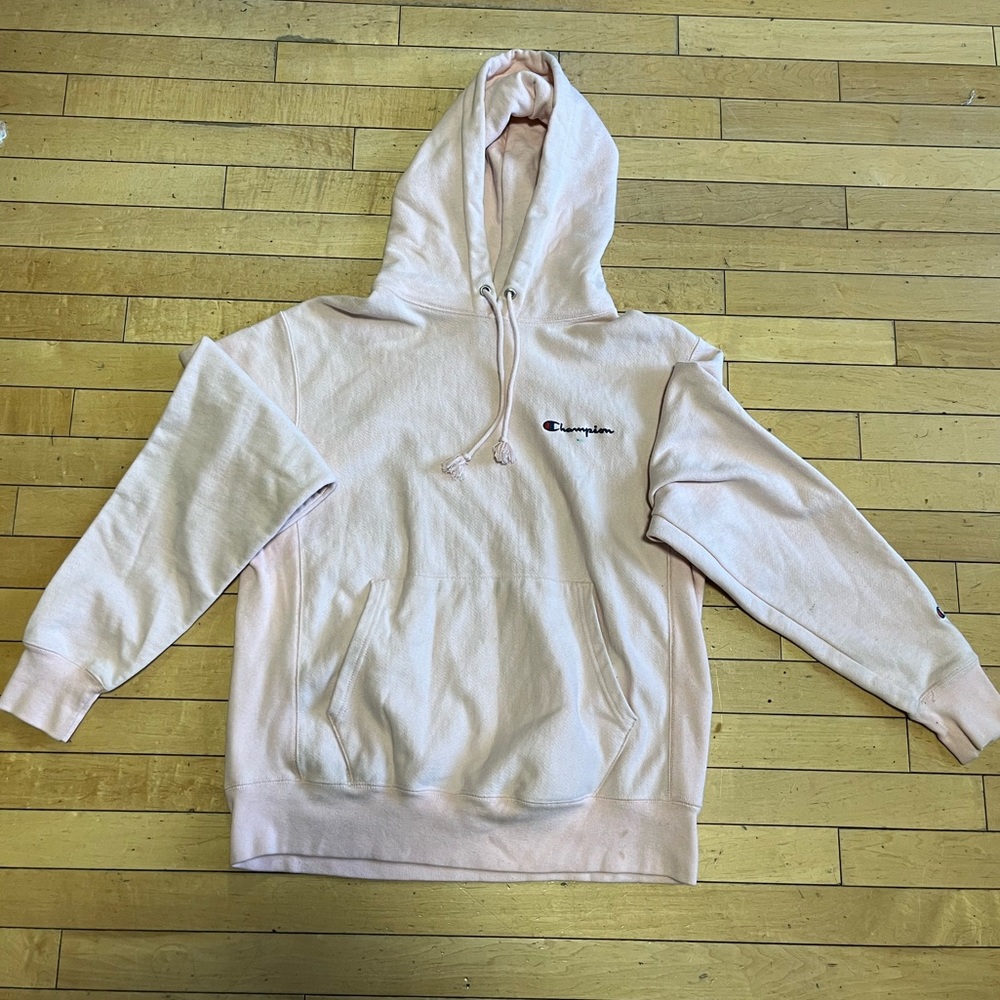 Baby Pink Champion Reverse Weave Hoodie